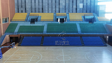 湖南怀化隆平体育中心室内篮球场看台座椅项目